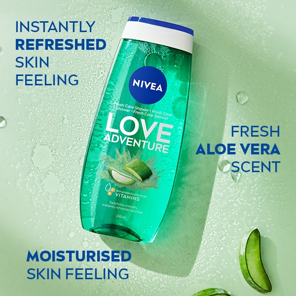 NIVEA Love Adventure tusfürdő aloe verával 250ml