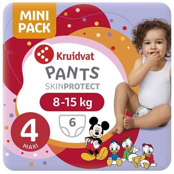 Kruidvat veličina 4 Maxi pelene hlačice Minipack<br>mt 4 (8-15 kg), 6 komada