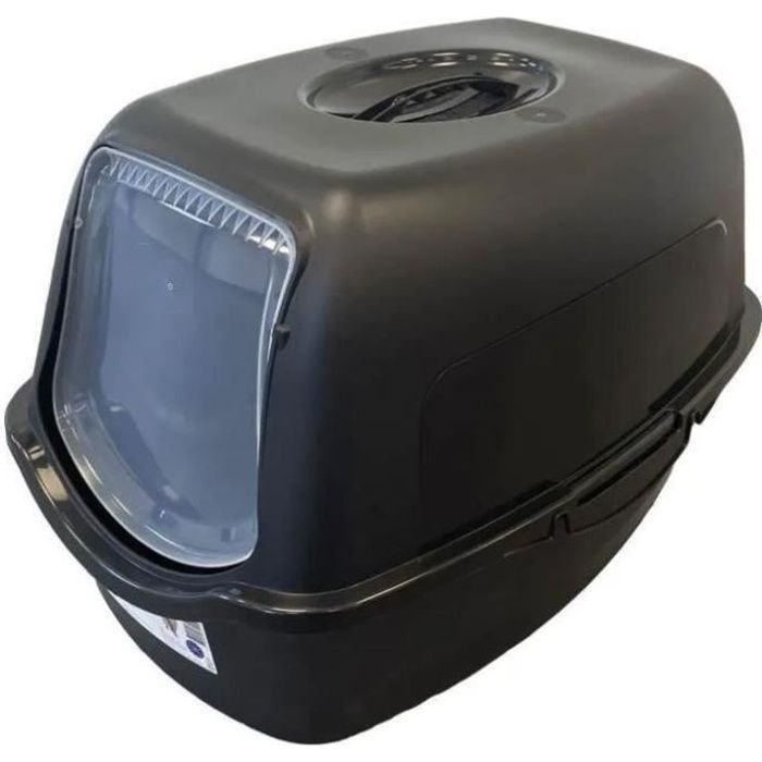 SAMBA Cat Litter Box - 56 x 40 x 39 cm - Black and White - PET DESIGN