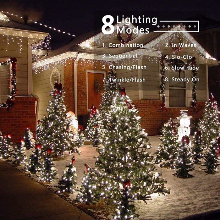 Guirlande Lumineuse Noël Extérieur 30m 300 LEDs 8 Modes  - Décoration Extérieure pour Grands Espaces et Jardins-SANYU