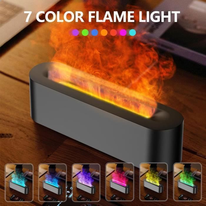 Essentiel oliediffuser - Aroma diffuser med 7 farveskiftende flammer - 150 ml mini ultralydsfugter
