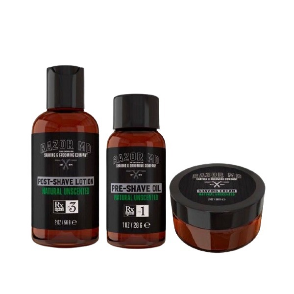 Kit de bărbierit Razor MD Travel Natural, fără parfum | Bărbați | Superdrug
