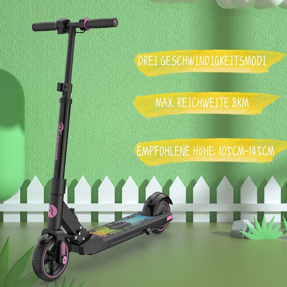 Evercross Mini-Scooter, Elektroroller für Kinder von 6 bis 16 Jahren, max. 15 km/h, elektrischer Tretroller, LED