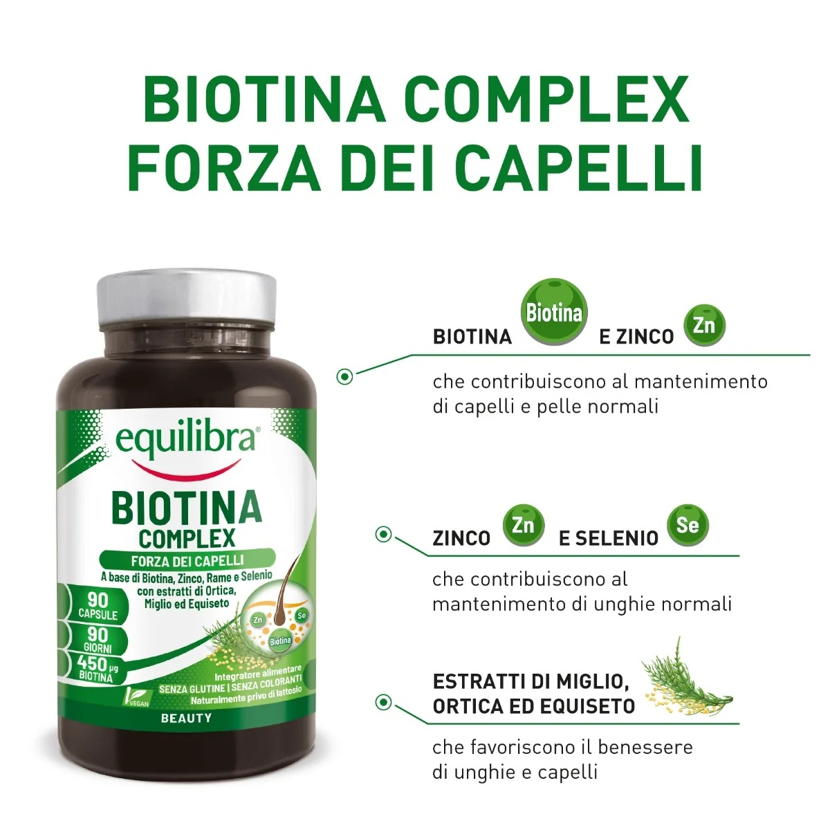 EQUILIBRA Equilibra Biotin Complex 90 comprimidos Unhas, pele e cabelo