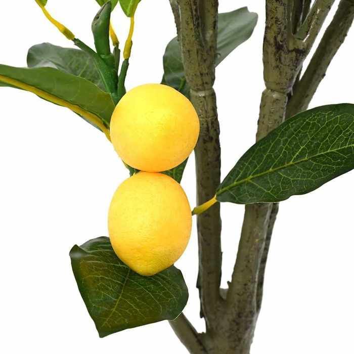 vidaXL Limonero artificial 136 hojas 120 cm Verde, Planta artificial, Planta de limonero falsa, Planta falsa, Falsa