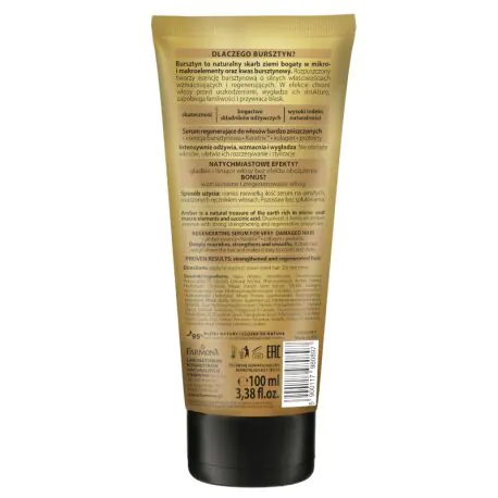 Jantar Serum z esencją bursztynową, regenerujące do włosów zniszczonych 100 ml