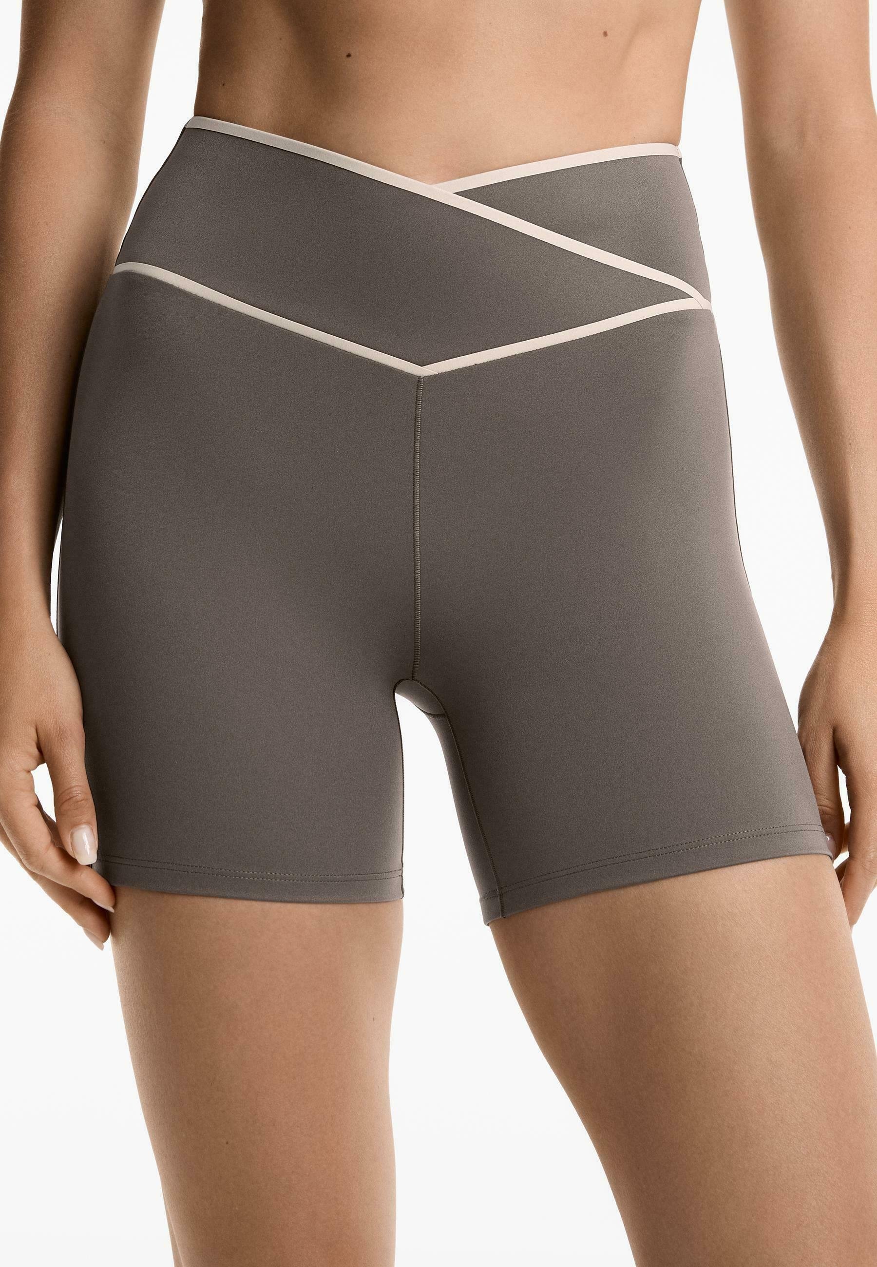 OYSHO PERFECT-ADAPT CROSSOVER V-CUT - Leggings - grigio