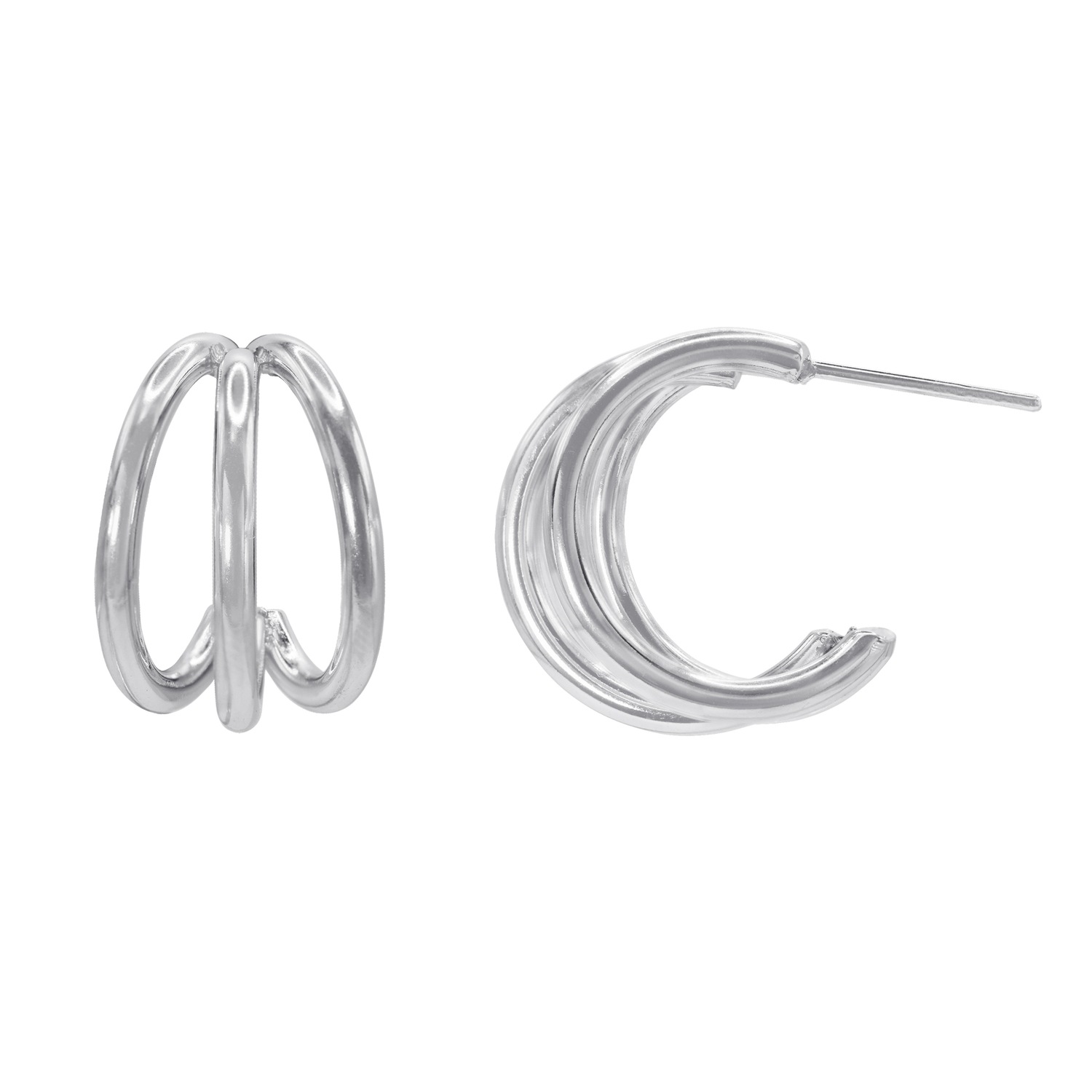 Heideman Boucles d'oreille Ovidi couleur argentée polie