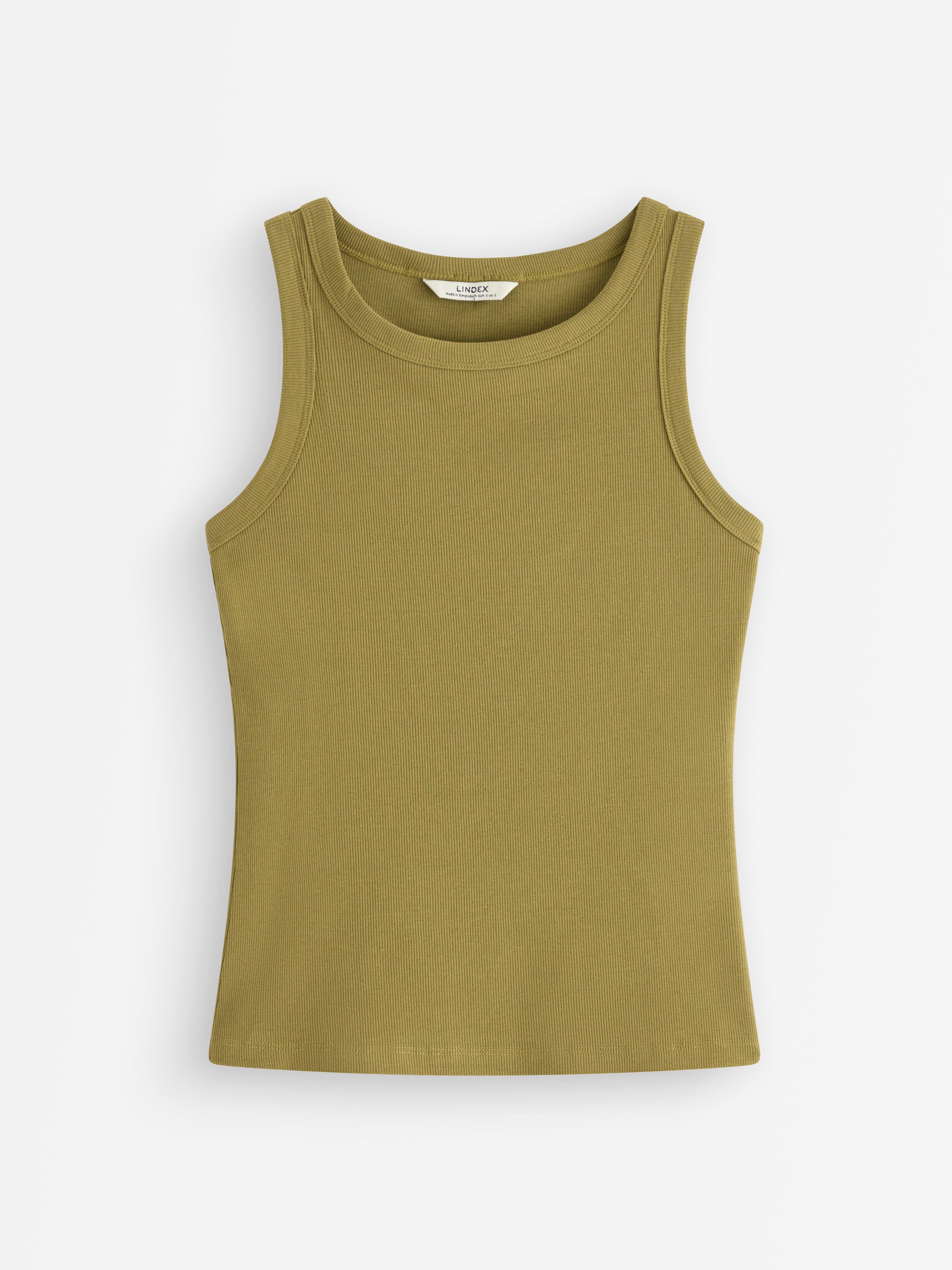 Lino Ribbat Verde Polvoriento