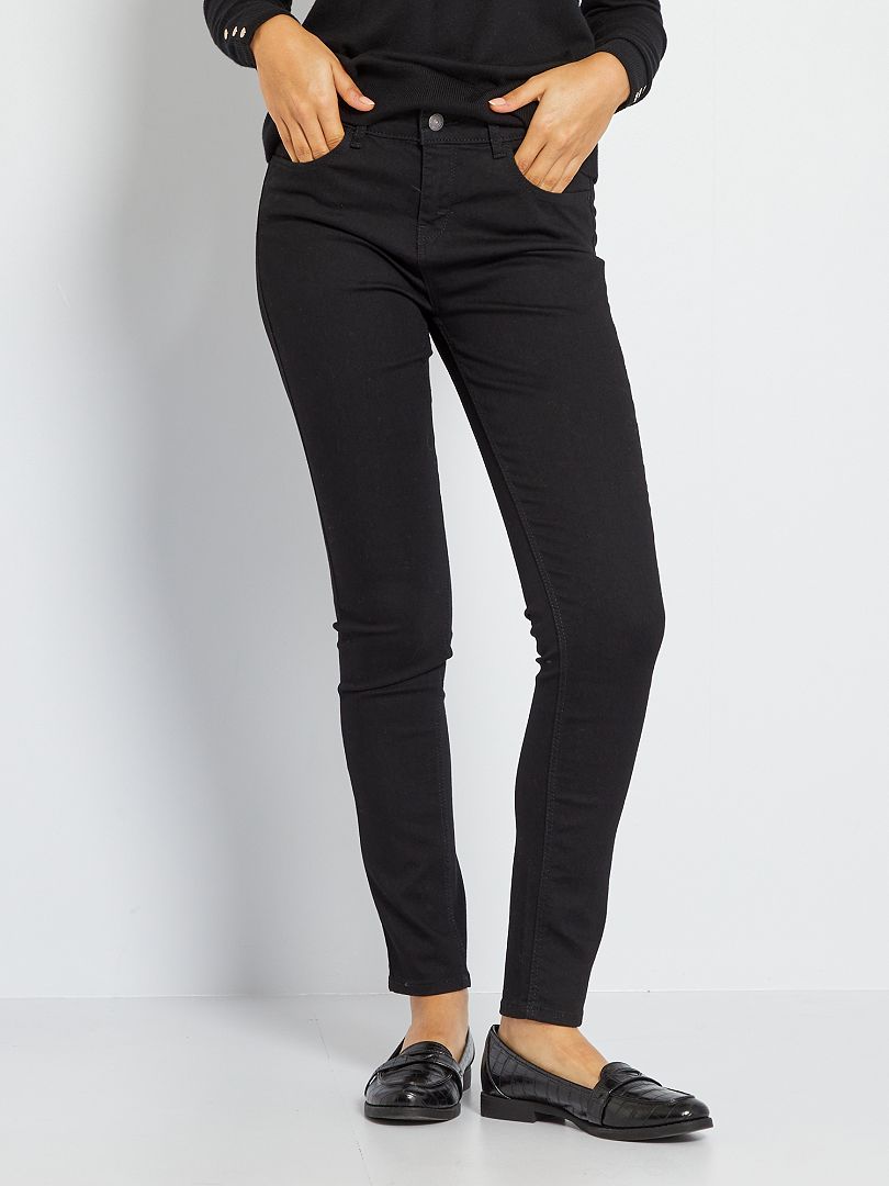 Calça jeans skinny elástica - Preta