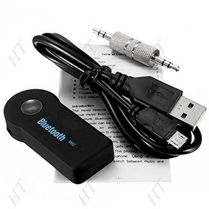 Adaptador receptor Bluetooth - Alta tecnología - 4,1 - 3,5 mm - Negro - Inalámbrico