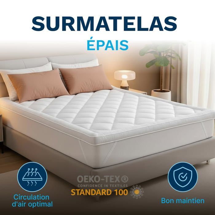 CATAVANA - Protetor de Colchão Confortável 160x200 cm - Microfibra Respirável, Hipoalergênico, Antiácaros - 800g - Antiderrapante