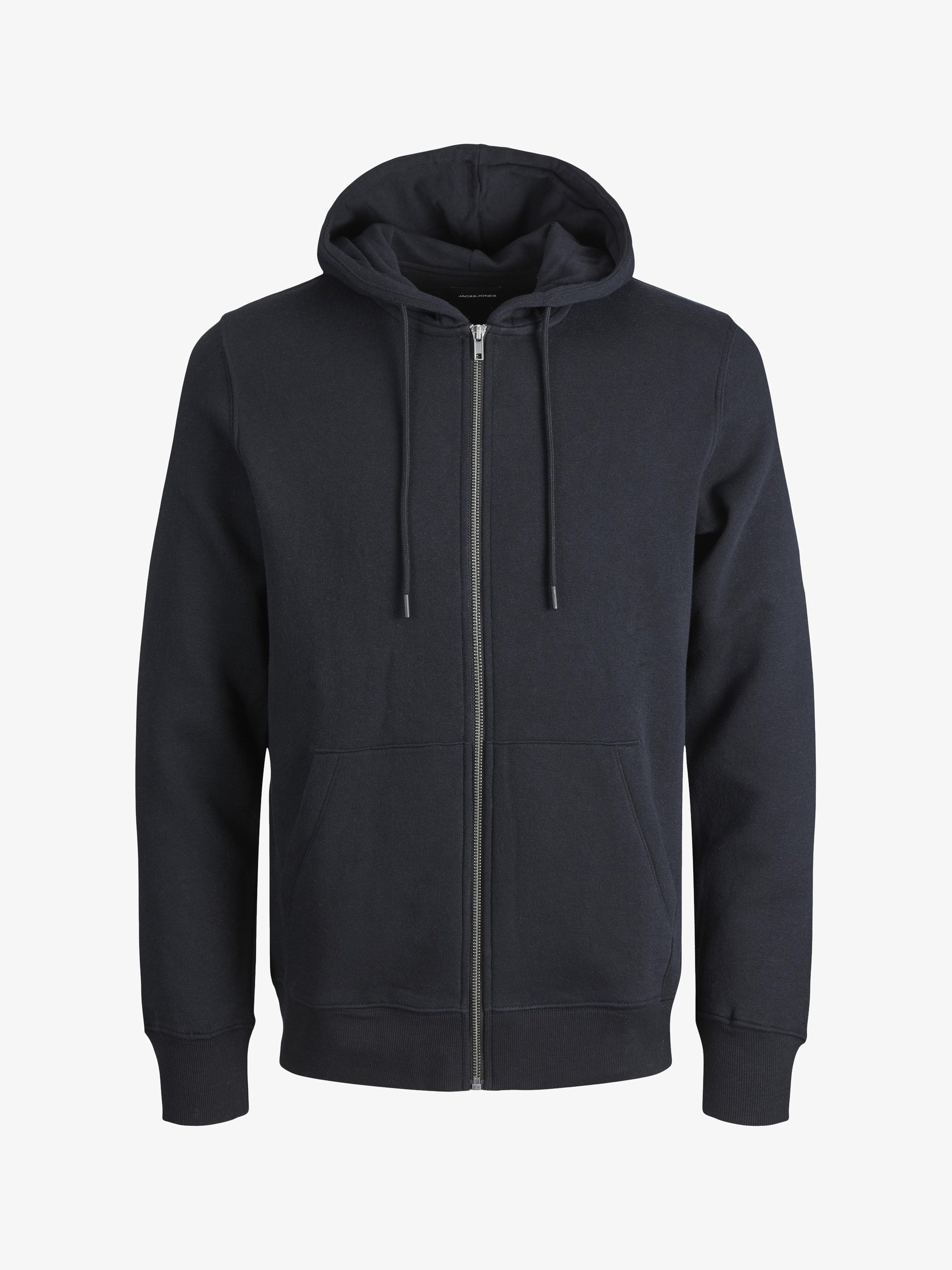 Jack & Jones JJEBRADLEY PLUS - Sweatshirt met rits - zwart