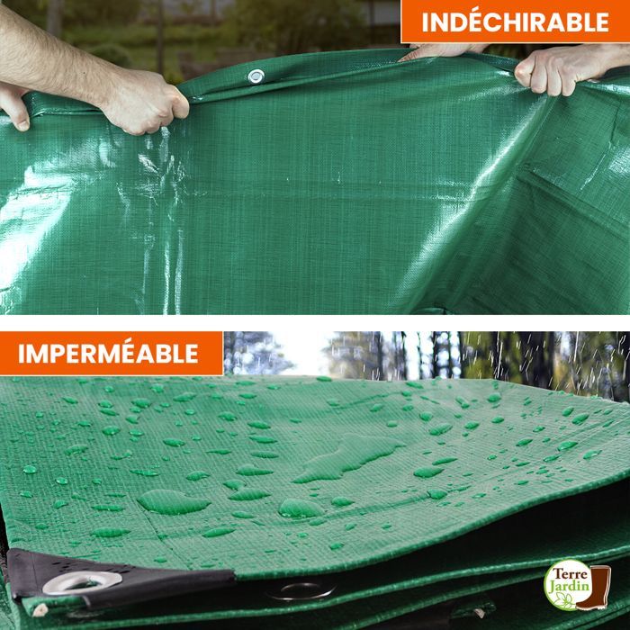 Telo protettivo per esterni TERRE JARDIN 1,5 x 6 m - Impermeabile, PE 240 g/m², Telo per legna da ardere