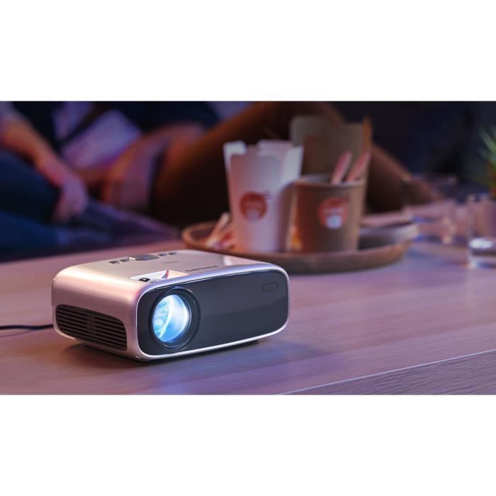 Proyector de vídeo PHILIPS Neopix Easy 2 Npx442 blanco - HD 1280 x 720 - 100 lúmenes - VGA, HDMI, vídeo compuesto