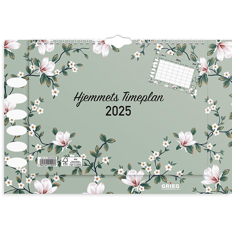 Wandkalender huisplan 2025