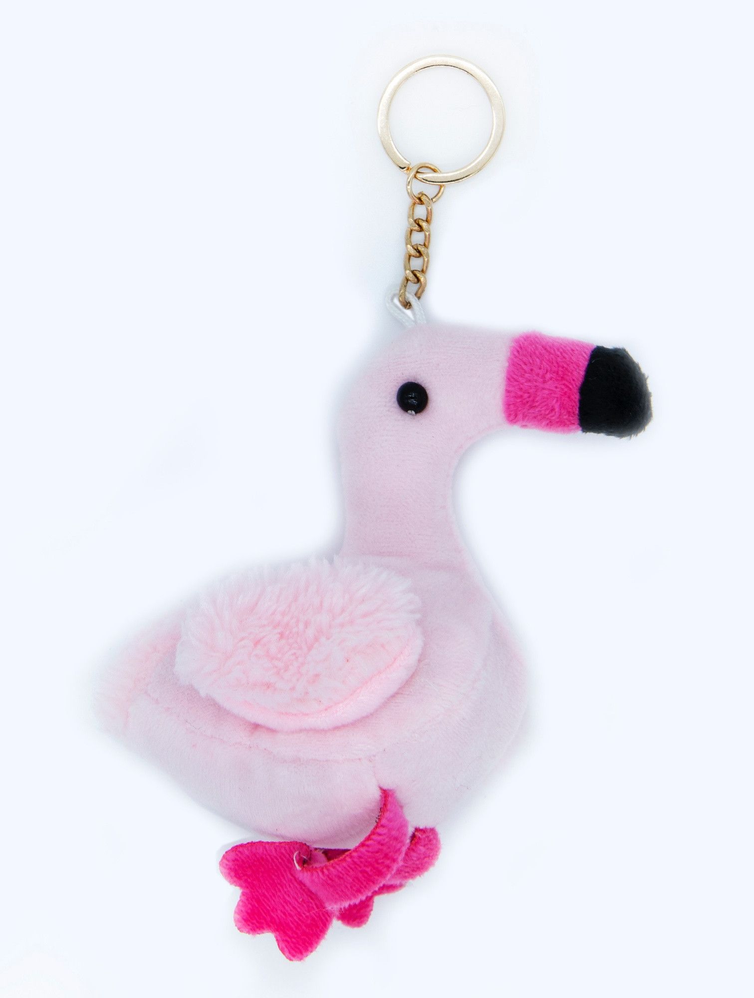 Plyšová mini kľúčenka Ružový plameniak Domov