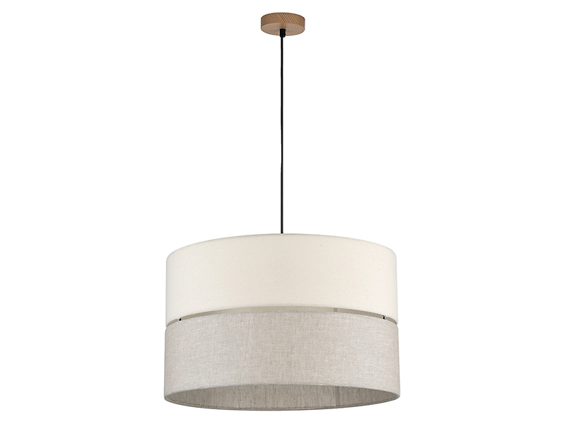 Lampa wisząca Eco 3-punktowa tkaninowa beżowa