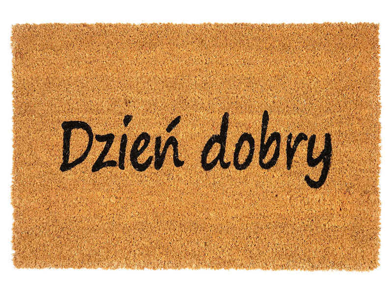 Wycieraczka Dzień Dobry 40x60 cm brązowo-czarna