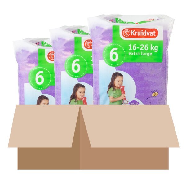 Kruidvat 6 ekstra velikih plenic, velikost 6 (16–26 kg), 168 kosov
