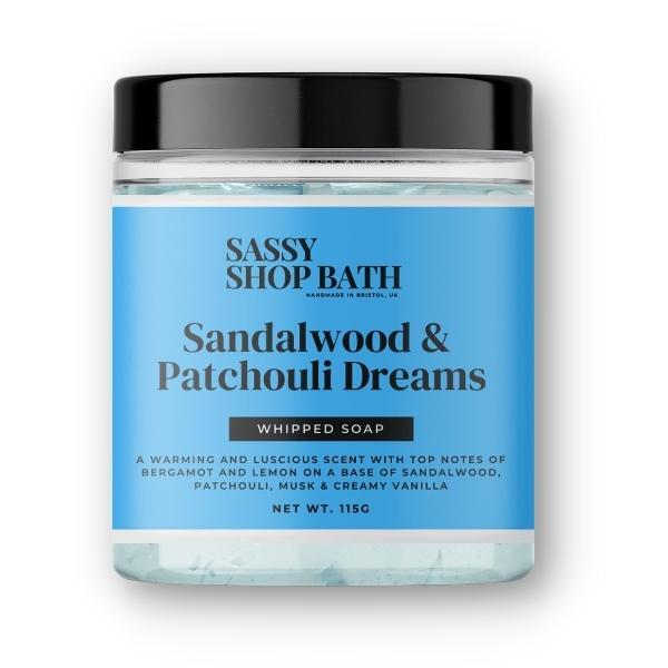 Jabón batido de sándalo y pachulí de Sassy Scents, 115 g