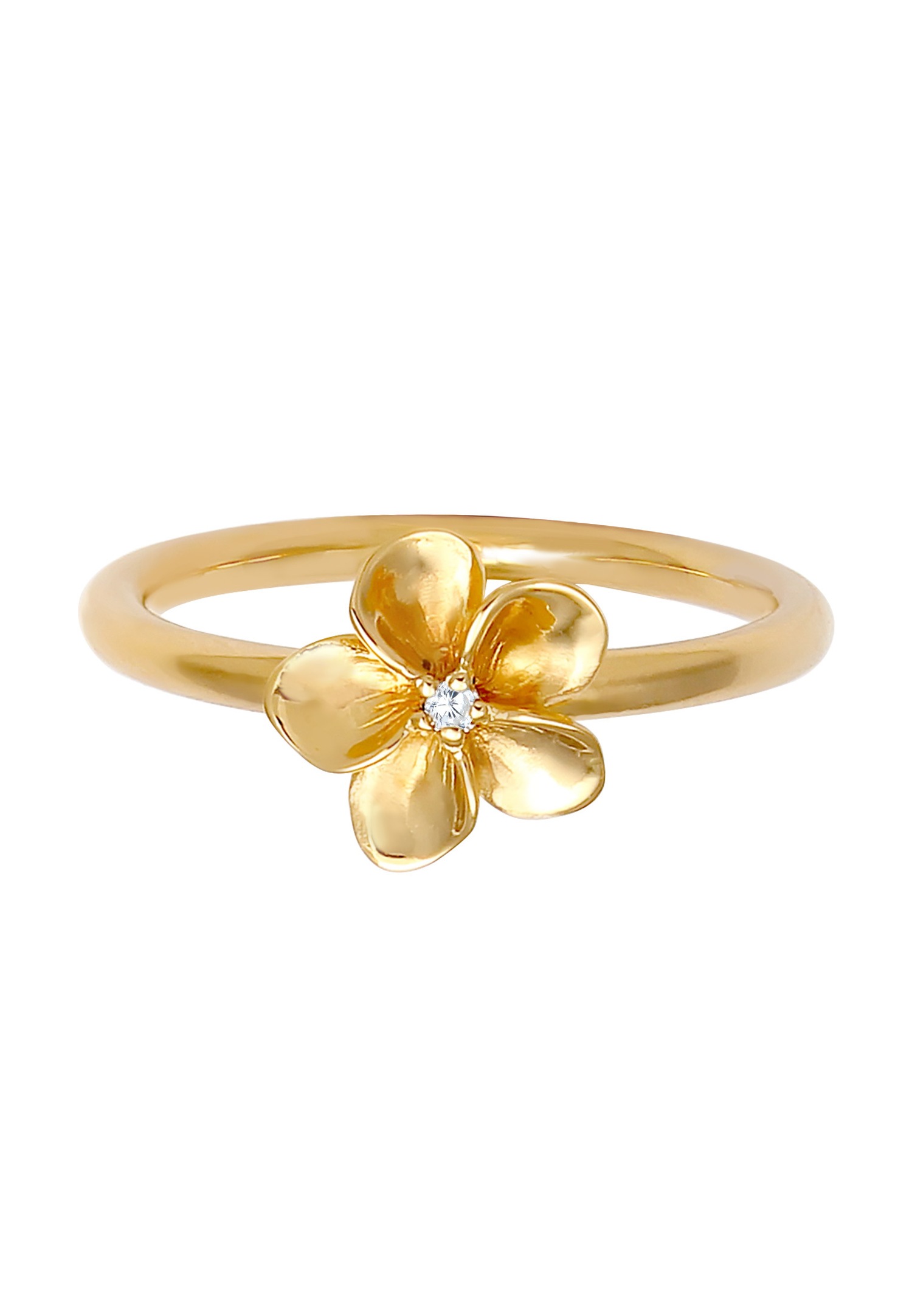 Nenalina Dames portant une fleur de frangipanier avec des cristaux de zircone en argent sterling 925