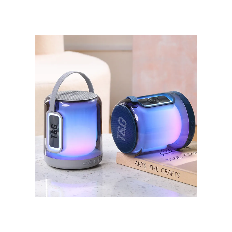 Smartek Tragbarer Bluetooth-Lautsprecher mit RGB-LED-Beleuchtung