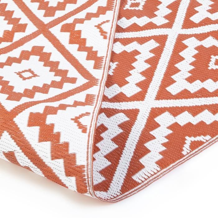 IDMARKET Tapis extérieur BAHAMAS terracotta 270 x 370 CM