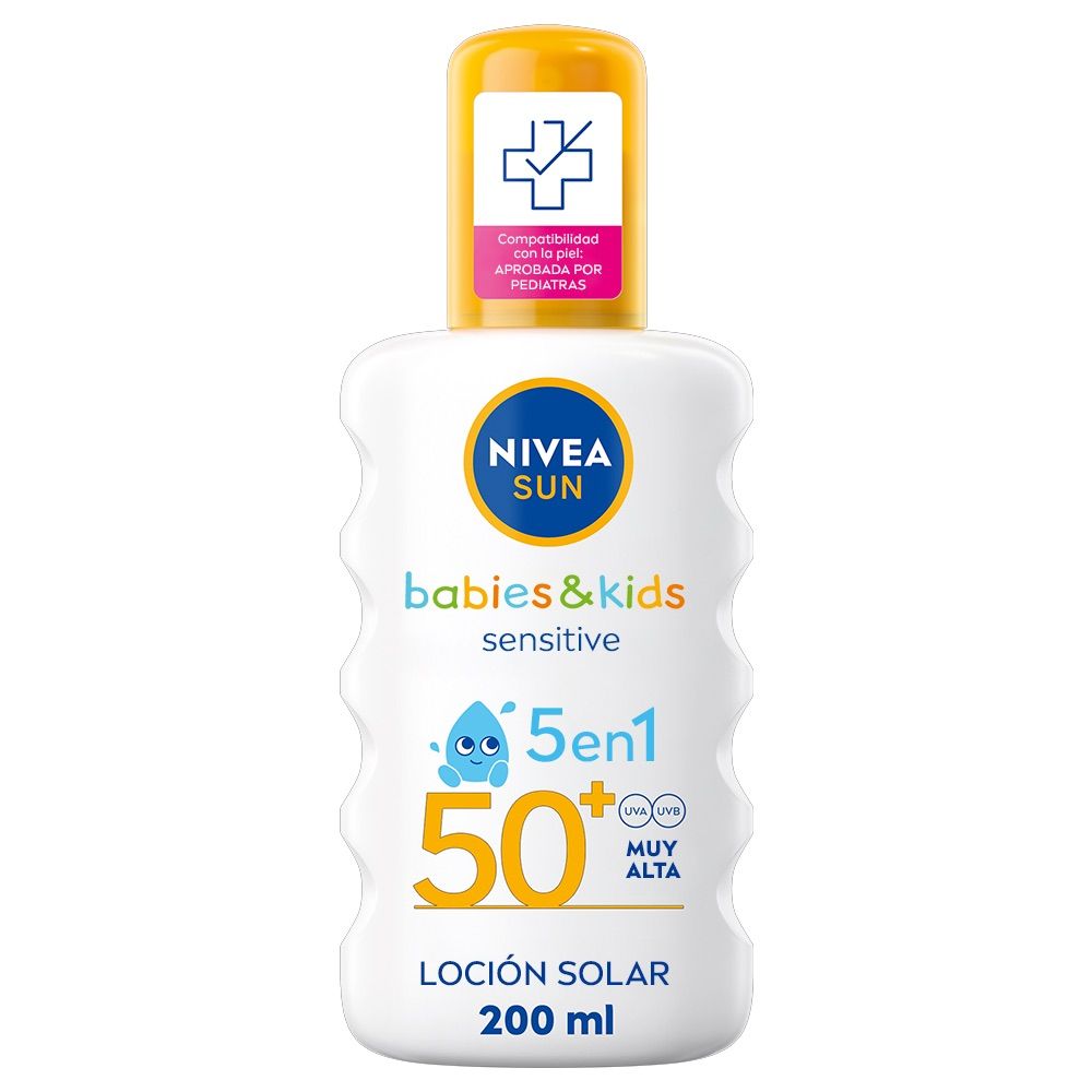 SUN Babies & Kids Sensitive 5 in 1 apsauginis nuo saulės purškiklis SPF50 Vaikų apsauga