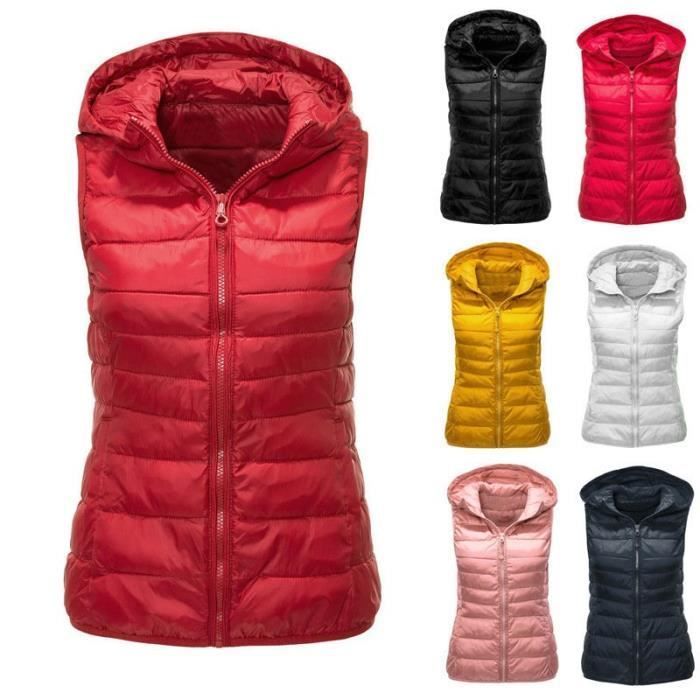 Chaqueta de plumas con calefacción - MOBIGARLAN - XD689A - Invierno - Sin mangas - Con capucha - Cortavientos