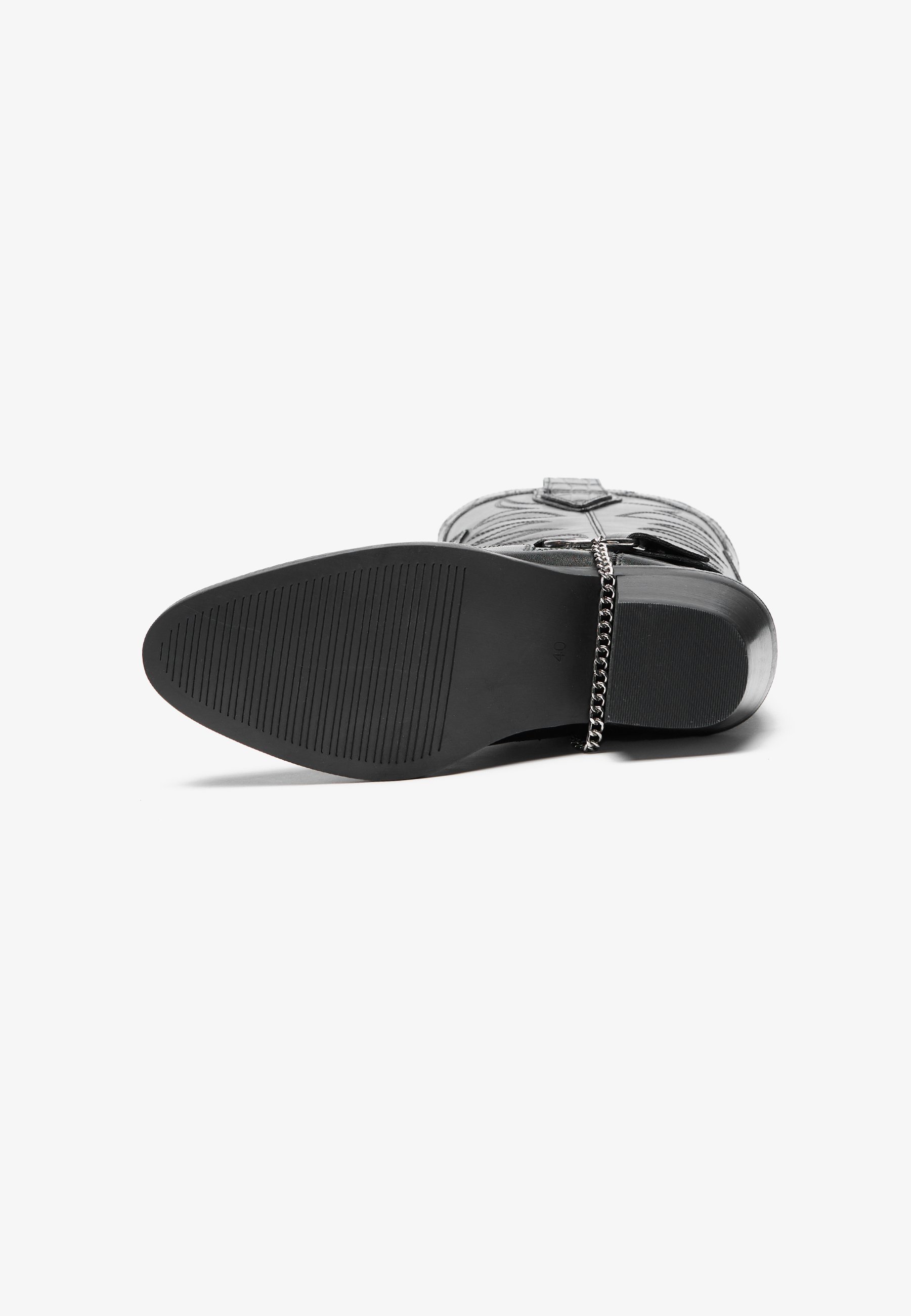 YOURTURN UNISEX - Kovbojské/motorkárske čižmy - čierna