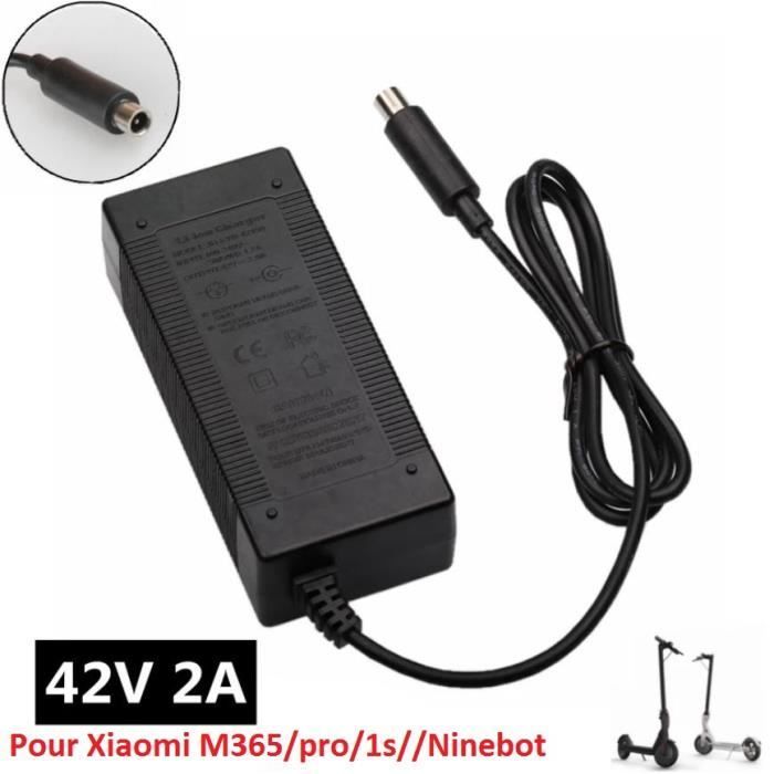 Cargador esencial Xiaomi M365 PRO 1S - 42V 2A PARA patinete eléctrico con batería de 36V - Ninebot ES1 ES2 Max G30 Aovo