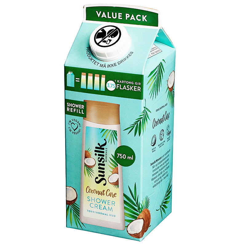 Sunsilk dusjsåpe 750 ml refill Kokos Sunsilk