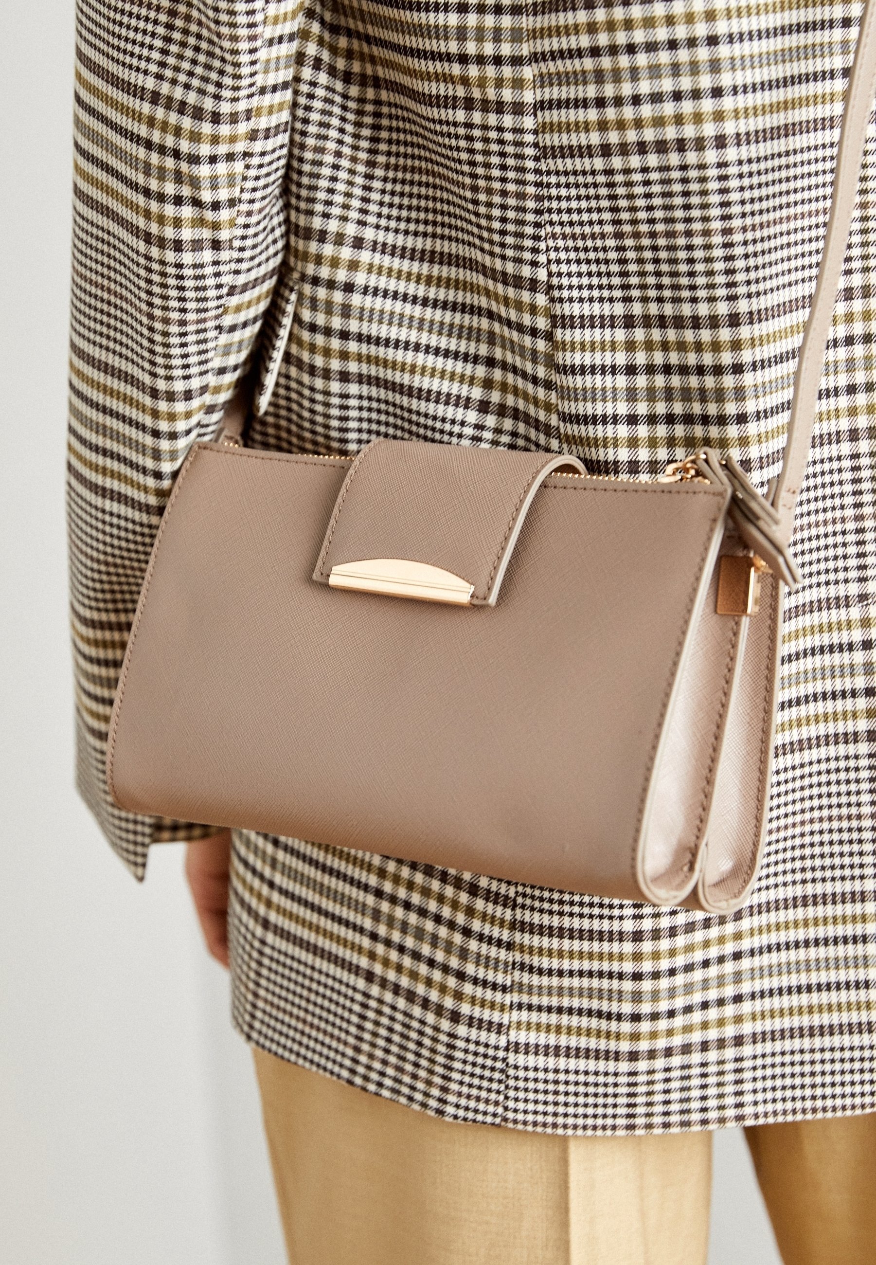 Borsa a tracolla Anna Field - color tortora