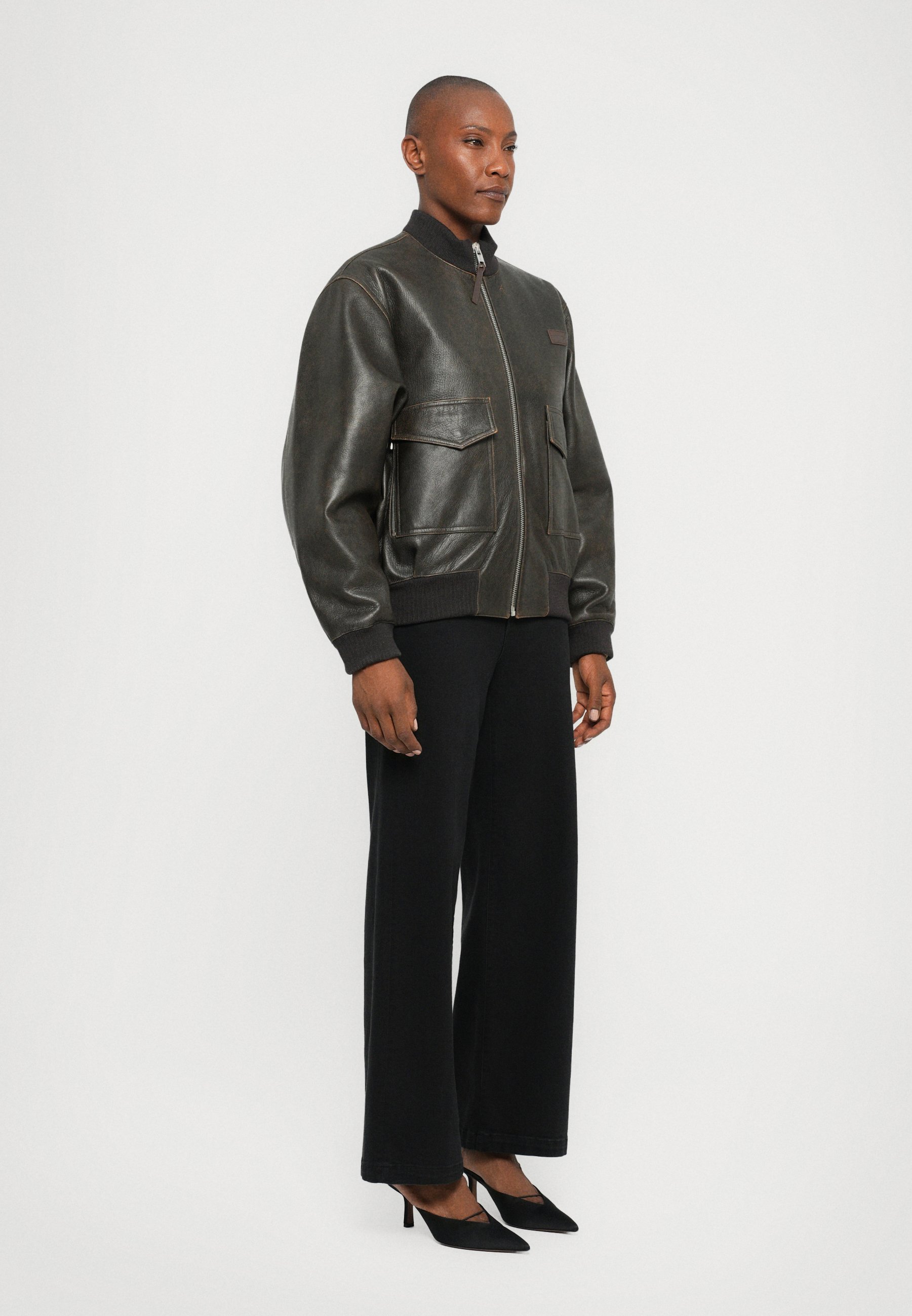 MOSCHINO Giacca in pelle - marrone