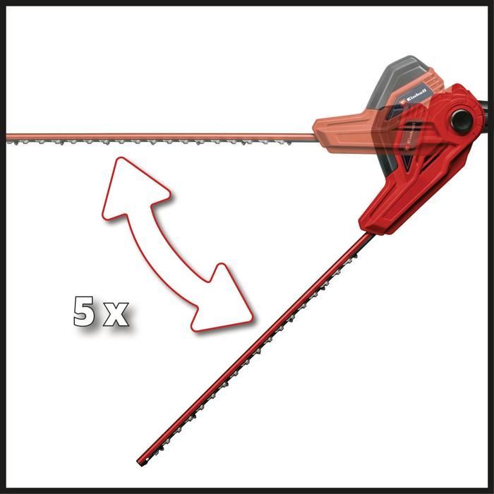 Cortasetos telescópico Einhell GC-HH 5056 (500 W, longitud de corte 47 cm, extensible de 170 a 250 cm)