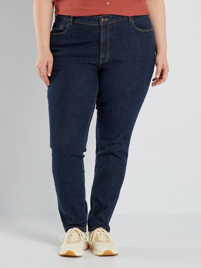 Calça jeans slim de cintura alta - L32 - AZUL