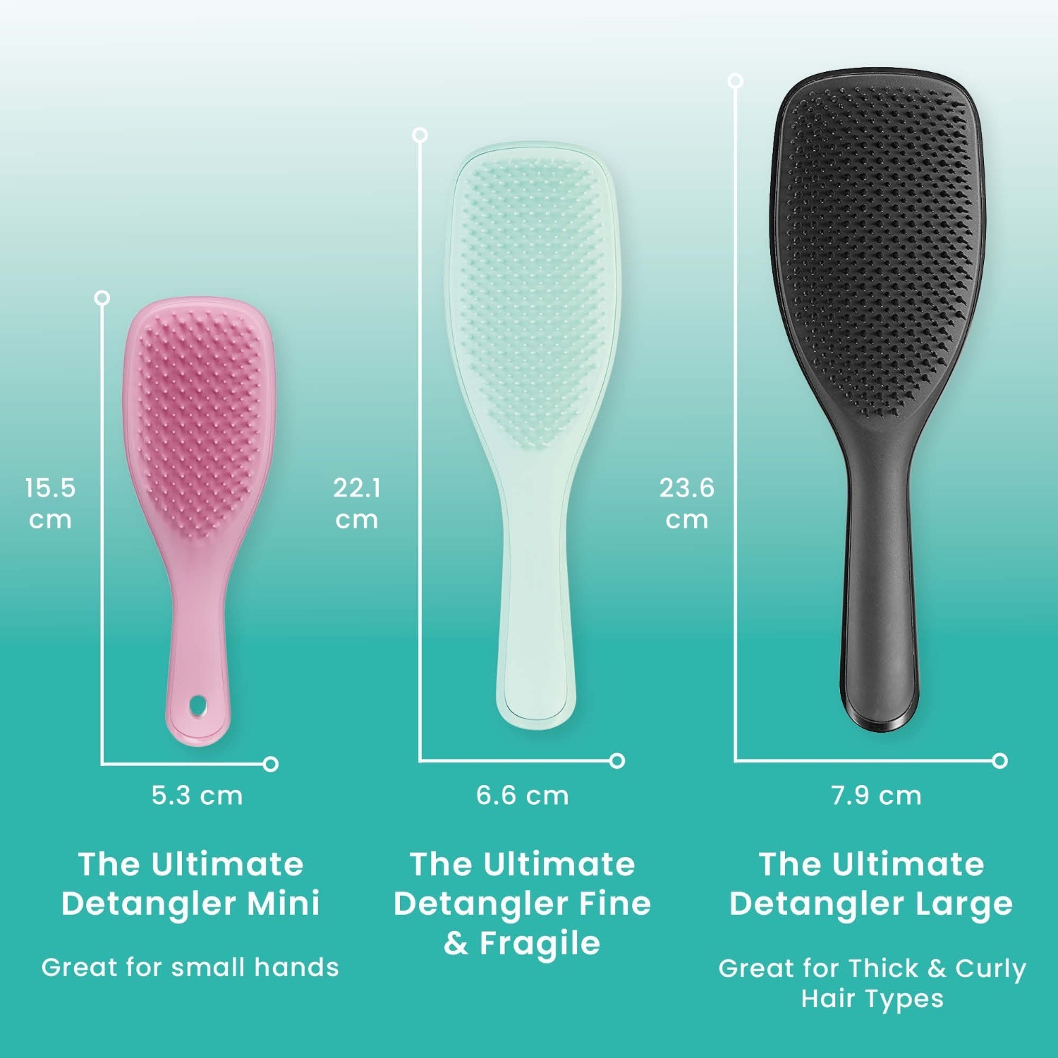 Tangle Teezer Comb – Dokonalá kefa na vlasy pre jemné a citlivé vlasy – Ice – 1 kus