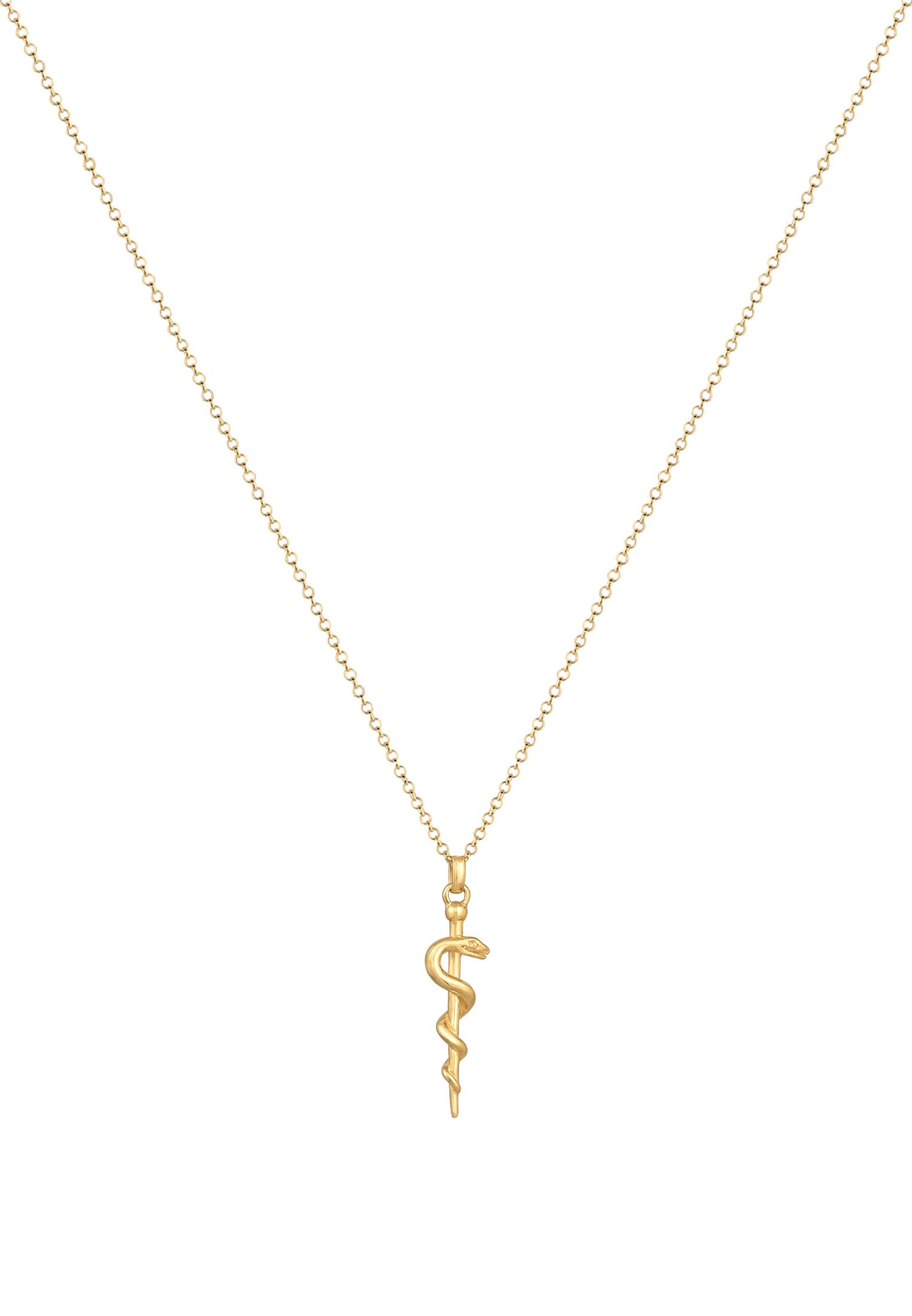 Elli Pendentif femme serpent moderne en argent 925 sterling