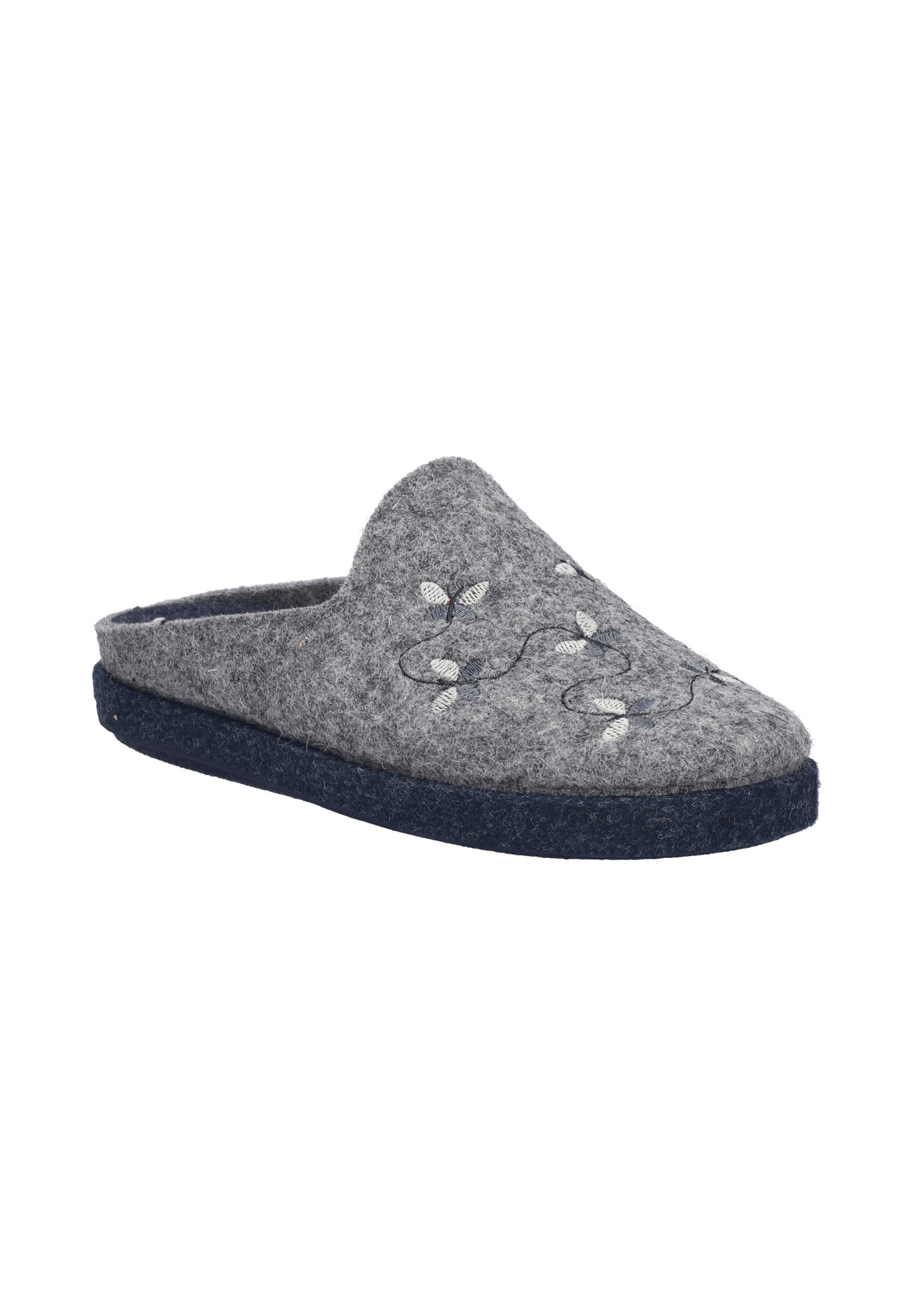 Klapki Josef Seibel - szara kombinacja