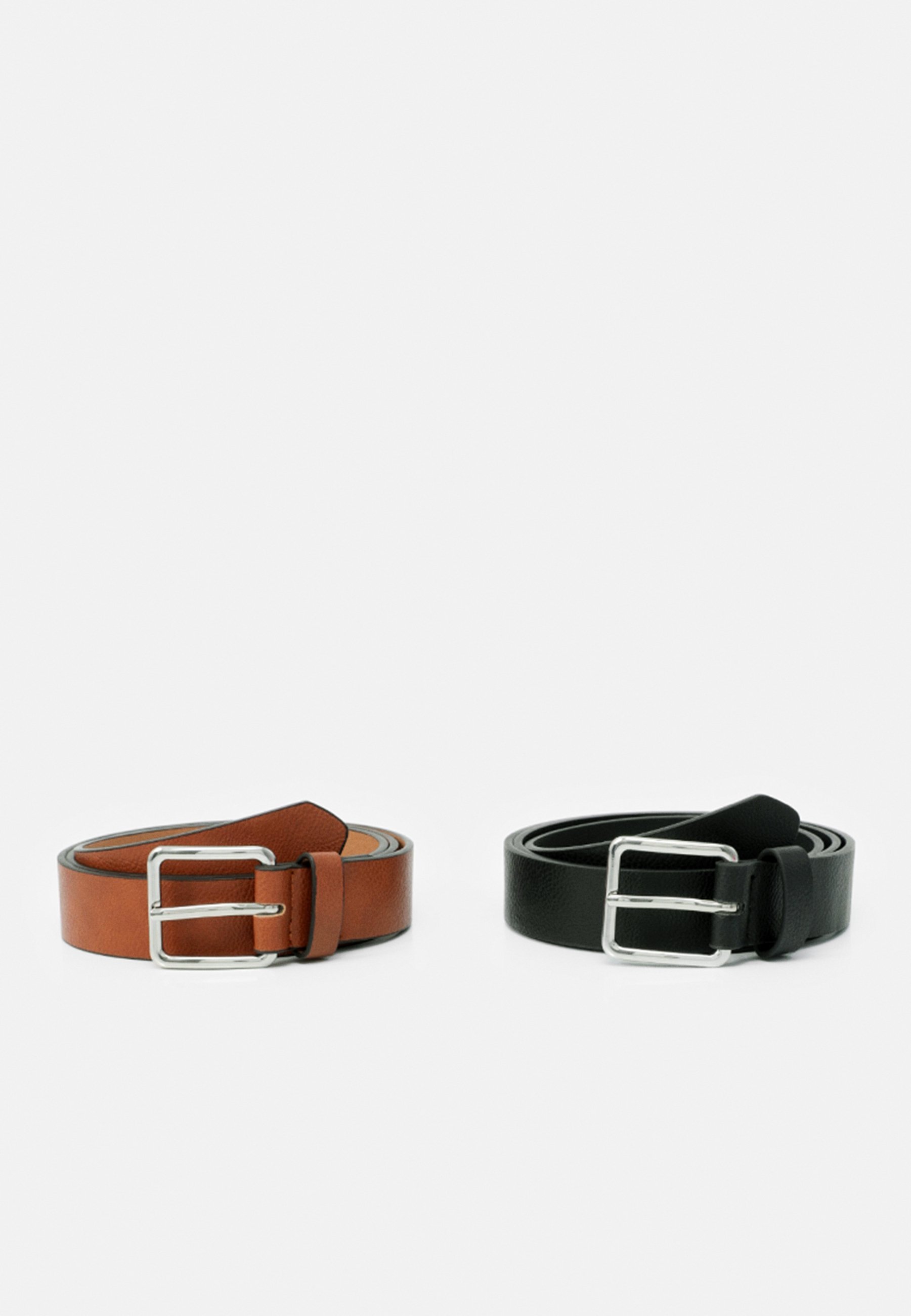Pier One 2-pack - Riem - 802 - zwart_708 - cognac