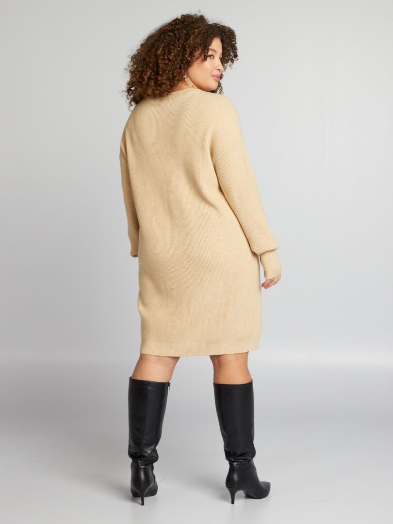 Maxi ribtrui - BEIGE