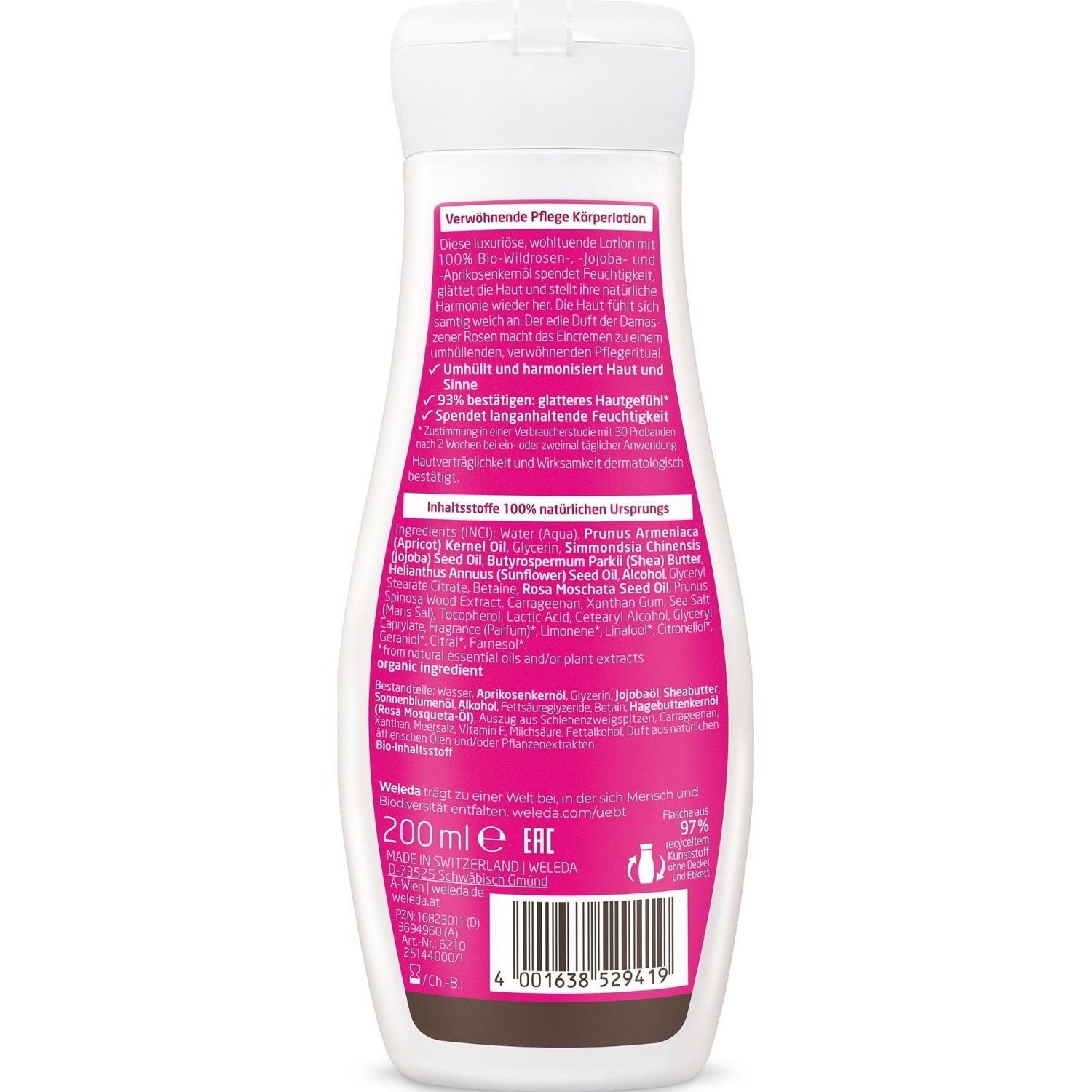 Weleda losion za tijelo s divljom ružom, losion za razmazivanje tijela - 200 ml