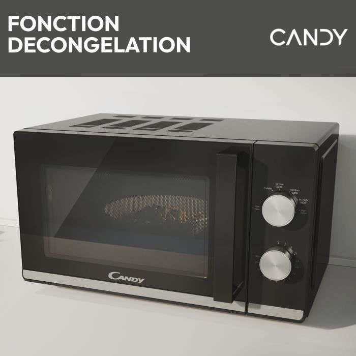 CANDY Moderna CMW20TNMB 700W 20L Zwarte Magnetron - Ontdooifunctie - Glazen Draaiplateau - 6 Vermogensniveaus