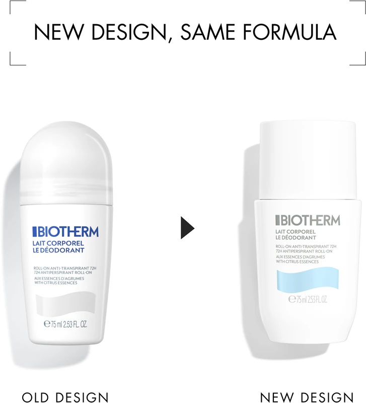 Biotherm ķermeņa losjons ar antiperspirantu un dezodorantu ar rullīti, bez parabēniem