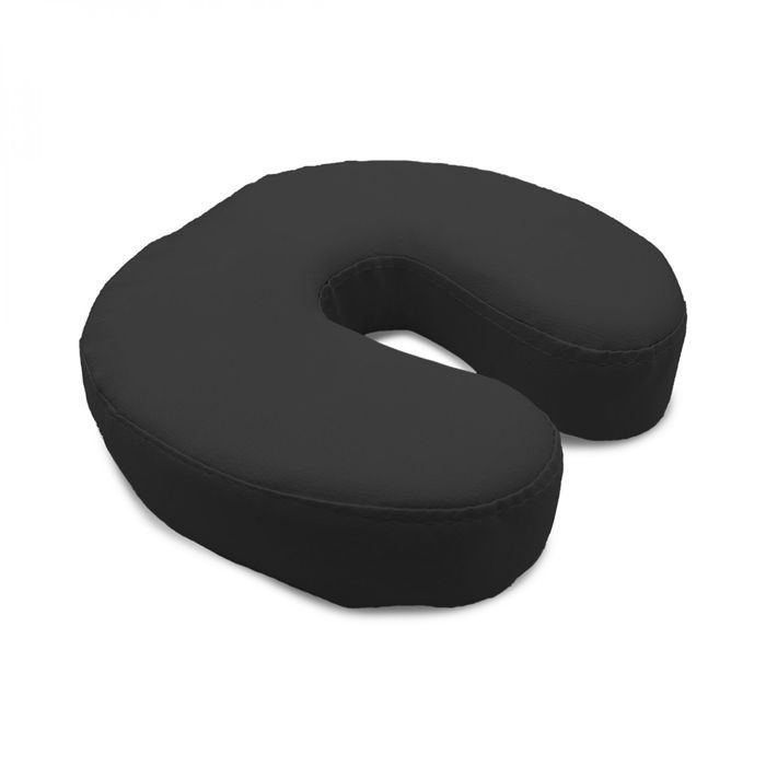 Cuscino poggiatesta per lettino da massaggio, 29,5 x 28 x 7 cm, con chiusura a strappo - Nero - Vivezen
