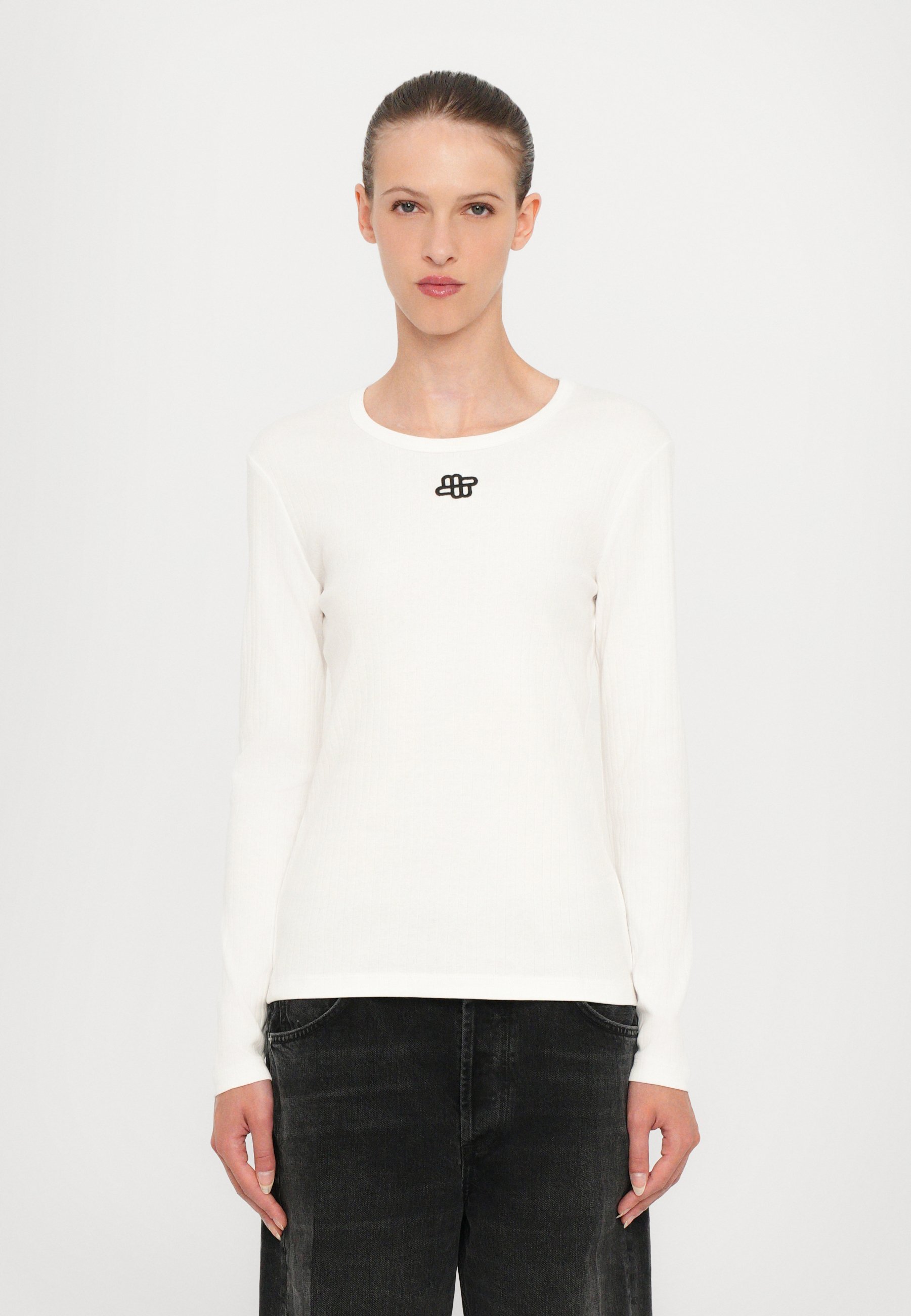 MUNTHE POTE - Langarmshirt - weiß