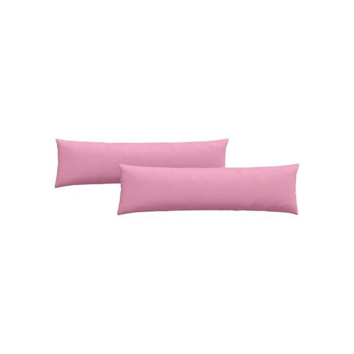 Sofakissen - vidaXL - 2 Stück - Rosa - 145 x 40 cm - Abnehmbare Bezüge - Polyesterfüllung - Für den Innenbereich geeignet