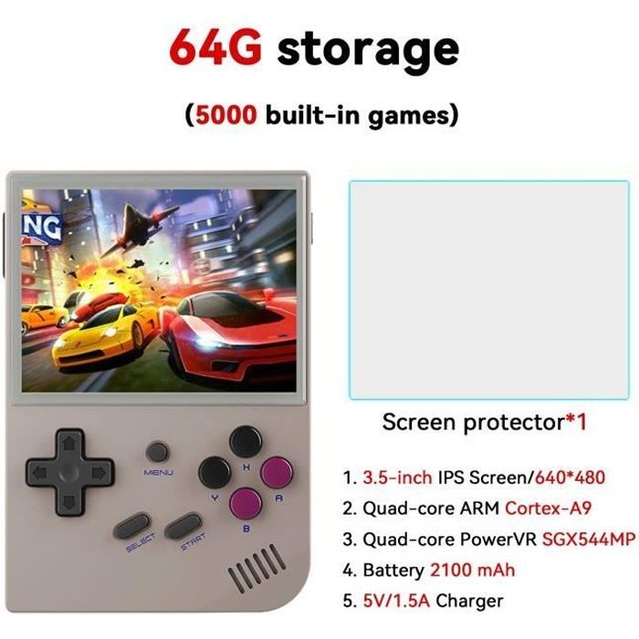 Consola de juegos portátil retro - PIMPIMSKY - RG35XX - 5000 juegos - 64 GB