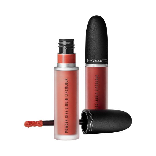 „Kiss It Twice Powder Kiss“ dviejų spalvų lūpų dažų rinkinys (982 „Marrakesh-mere“ ir 998 „Sorry not Sorry“) Prabangūs skysti lūpų dažai